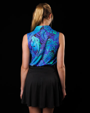 New Sunday Swagger Women's Fresh Fronds Sleeveless Golf Polo - 0