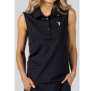 William Murray Classic Women's Sleeveless Polo - Black Size XXL-1