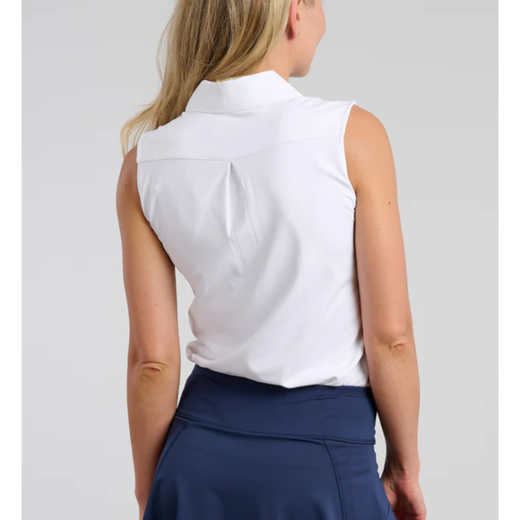 William Murray Classic Sleeveless Polo - White Size XXL