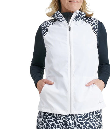 New Abacus Ladies White Hills Stretch Wind Vest Size XXL MSP$110
