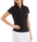 New Tail Activewear Genesis Black Short Sleeve Golf Top MSP$95-1