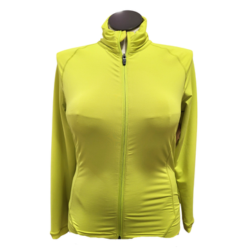 Peter Millar Neon Green Wicking Full-Zip Jacket Size L