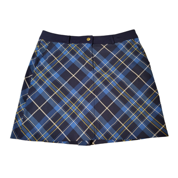 Lady Hagen Blue & Navy Plaid Golf Skort Size 10