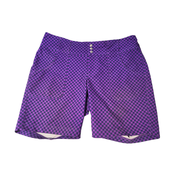 Jofit Purple & Navy Gingham Golf Shorts Size 6