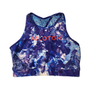 Peloton Purple Blue Moves High Neck Sports Bra Size M-1