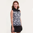 EP NY Black & White Sleeveless Floral Golf Polo Size XL MSP$84-1