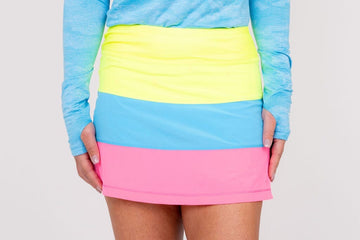 New TJ Sport Tri-Color Neon Skort - Short Length MSP$85