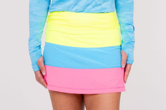 New TJ Sport Tri-Color Neon Skort - Short Length MSP$85