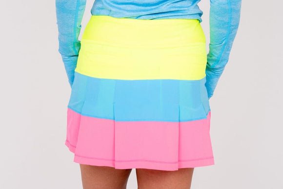 New TJ Sport Tri-Color Neon Skort - Short Length MSP$85