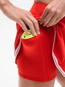 New Athleta Red Crosscourt Tipped Skort Size XXS MSP$75-3