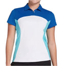 New Slazenger Women's Blue & White Color Block Golf Polo Size XL-1
