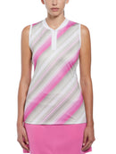 PGA Tour Women's Energy Stripe Baseball Collar Golf Polo-1