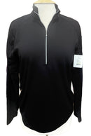 Pebble Beach Performance Textured Black 1/4 Zip Pullover Size M-1