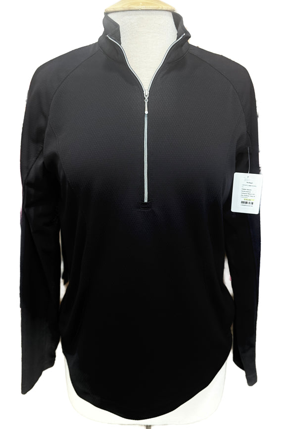Pebble Beach Performance Textured Black 1/4 Zip Pullover Size M