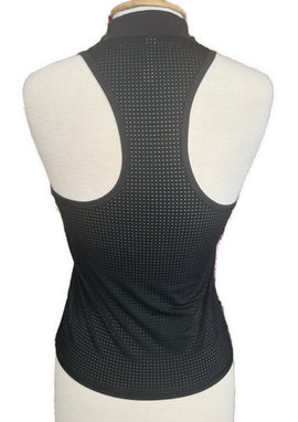 Athleta Black Mesh Cropped Zip Tank Size S - 0