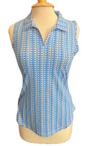 New Scales Blue Fishy Sleeveless Golf Polo Size S MSP$80-1