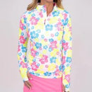 New Taylor Jordan Neon Hibiscus Long Sleeve Sun Shirt MSP$100-1