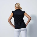 New Daily Sports Black Ruffled Sleeveless Golf Top MSP$94-2