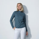 New Daily Sports Twine Geometric Print Long Sleeve Golf Top MSP$130-1