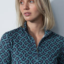 New Daily Sports Twine Geometric Print Long Sleeve Golf Top MSP$130-2