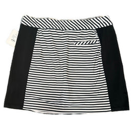 Izod Women's Black & White Striped Golf Skort Size L - 0
