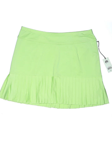 New Jofit Women's Long Knife Pleat Golf Skort Green Size L MSP$90