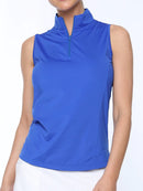 New Belyn Key Cobalt Blue Sleeveless Golf Top Size XL MSP$130-1