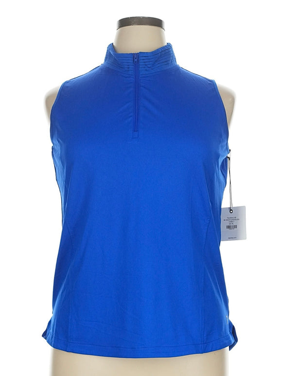New Belyn Key Cobalt Blue Sleeveless Golf Top Size XL MSP$130