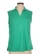 PGA Tour Kelly Green Sleeveless Golf Polo Size L-1