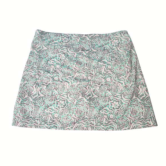 PGA Tour Mint & Gray Floral Golf Skort Size L