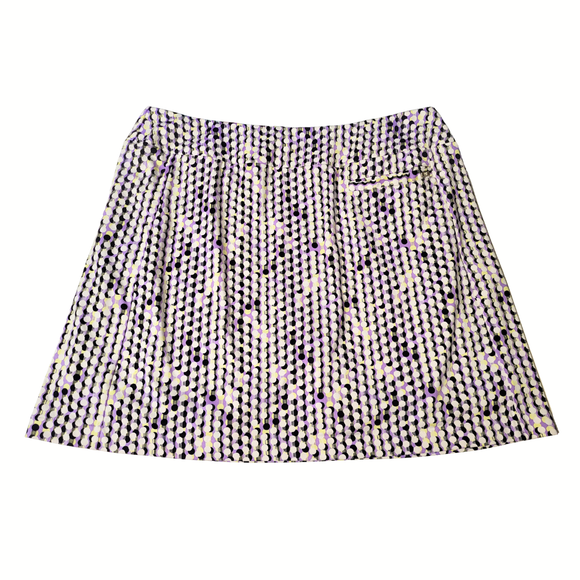 Tail Purple & Black Dot Print Pull-on Golf Skort Size L