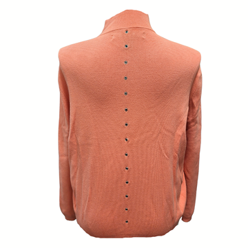 Jamie Sadock Peach Knit Full Zip Gromit Sweater Size XL - 0