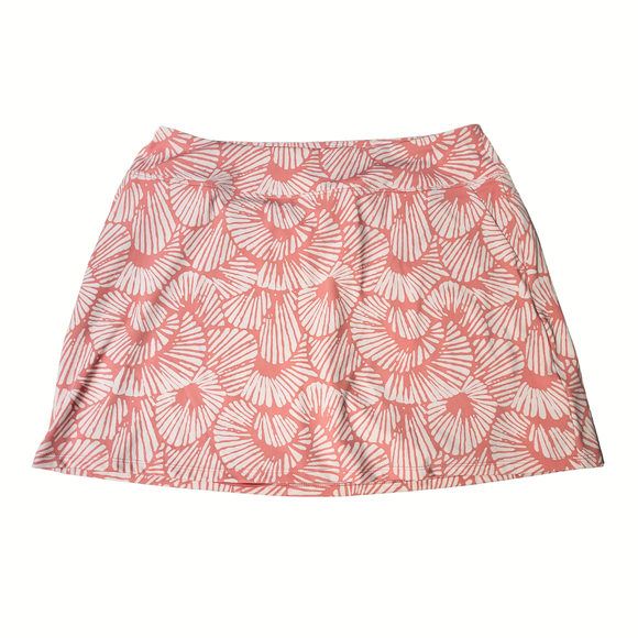 Tommy Bahama Golf Peach Tropical Palm Pull-On Skort Size L