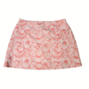 Tommy Bahama Golf Peach Tropical Palm Pull-On Skort Size L - 0