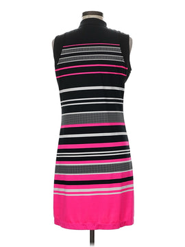 Tail Activewear Black & Pink Striped Sleeveless Golf Dress Size M - 0