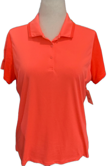 Slazenger Women's Bright Coral Snap Golf Polo Size XL
