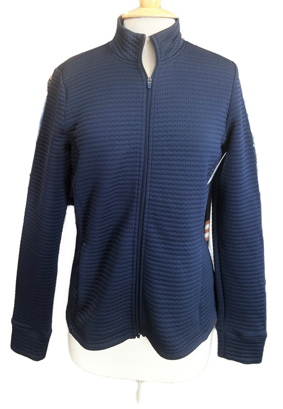 Lady Hagen Full Zip Navy Quilted Jacket Size M