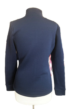 Lady Hagen Full Zip Navy Quilted Jacket Size M - 0
