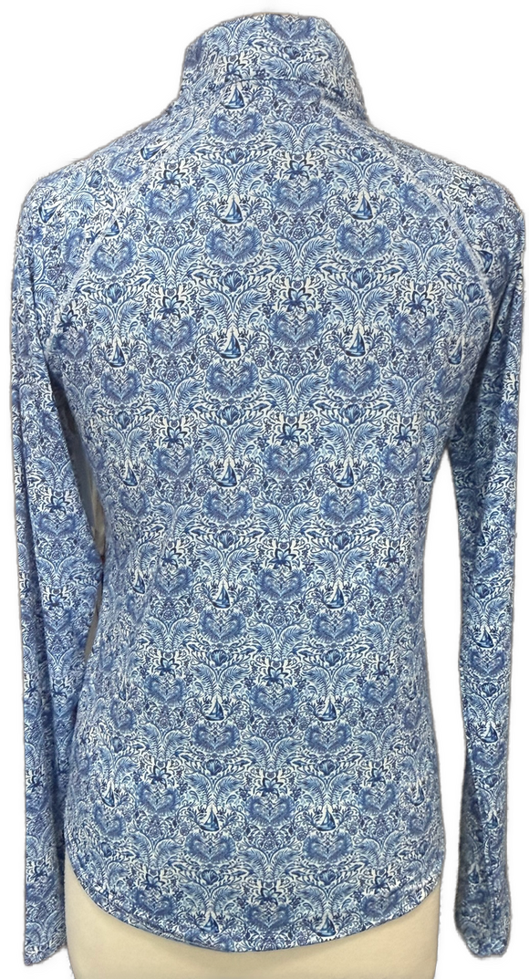 New Scales Navy 12 Knots Long Sleeve Pullover Size S MSP$85