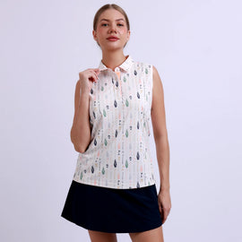 New Swannies Women's Hadley Sleeveless Golf Polo - Vintage White - 0