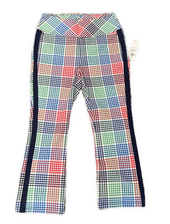 New Kinona Smooth Your Waist Crop Golf Pant Vacation Plaid Size M