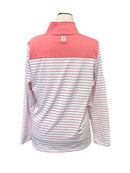 Footjoy Women's Striped Zip Mock Golf Pullover Size XL MSP$90-2