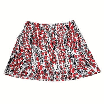 Ibkul Red, White, Gray & Black 15" Skort Size XS