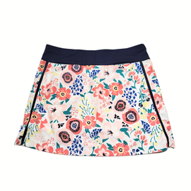 Lillie Green Navy & Multicolored Floral Skort Size S
