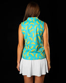New Sunday Swagger Women's Monkey Business Sleeveless Golf Polo-2
