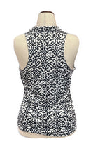 Gottex Black & White Ink Animal Print Sleeveless Top Size L-2