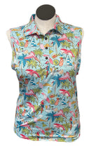 Kenny Flowers Margaritaville Cheeseburger in Paradise Sleeveless Golf Top Size XXL-2