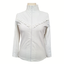 New Smith & Quinn White Frankie Ruffle Full-Zip Jacket Size S MSP$138-1
