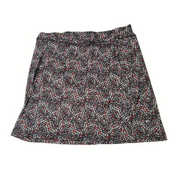 Daily Sports Red, White, Black & Tan Teardrop Print Skort Size XL