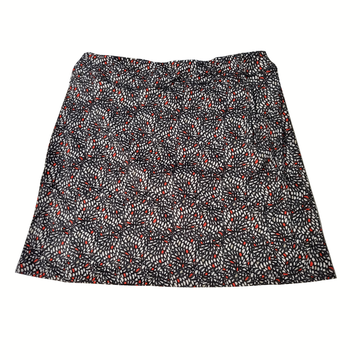 Daily Sports Red, White, Black & Tan Teardrop Print Skort Size XL - 0